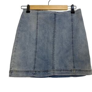 Wild Fable Denim Mini Skirt Size S Classic zipper in back